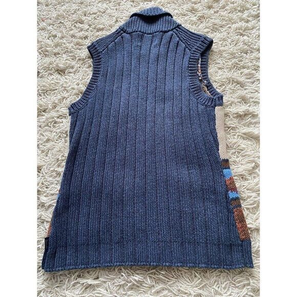 Woolrich Womens Zip Up Shawl Collar Sweater Yellowstone Here I Come Small Vest - Picture 11 of 14